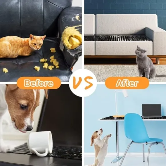 OBOSOE Taggnät Mot Katter - 12 st Kattskrämmande Mattor 20x15 cm • Djuravvisande med Spetsar • Skyddar Trädgårdar & Möbler