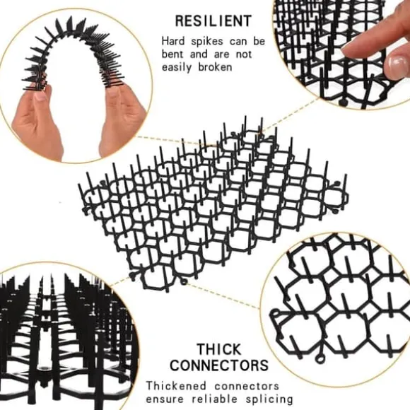 OBOSOE Taggnät Mot Katter - 12 st Kattskrämmande Mattor 20x15 cm • Djuravvisande med Spetsar • Skyddar Trädgårdar & Möbler