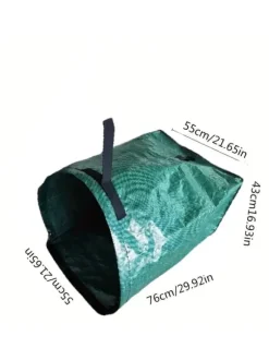 OBOSOE trädgård avfall påse med handtag, bladpåsar, gräsmatta skärning, vikbara robusta trädgård avfall påsar för gräs, blad, häck blad