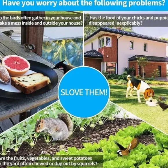 OBOSOE Uggleattrapp med Roterande Huvud – Trädgårdsdekoration & Utomhusstaty för Uteplats