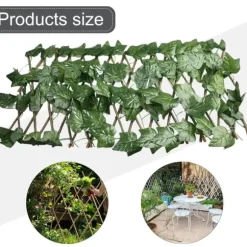 OBOSOE Utbyggbar häck för privatliv – Dekorativ konstgjord murgrönsvägg till balkong, trädgård eller uteplats | Faux-grönsakspaneler i gallerstil