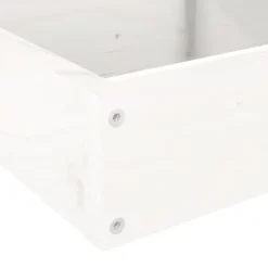 Odlingslåda 4 nivåer i massiv furu - Perfekt för blommor & grönsaker | Färg: Vit | Storlek: 106x104,5x36 cm