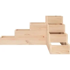 Odlingslåda 4 nivåer 80,5x79x36 cm massiv furu