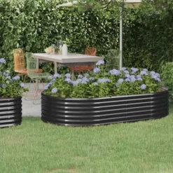 Odlingslåda galvaniserat stål 175x100x36 cm antracit