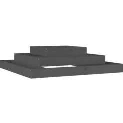 Odlingslåda grå 110x110x27 cm massiv furu