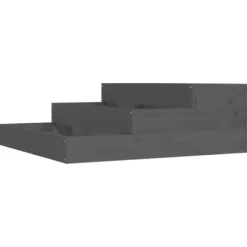 Odlingslåda grå 78x78x27 cm massiv furu