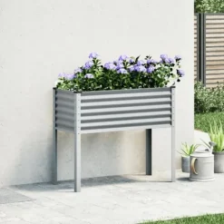 Odlingslåda grå 100x45x90 cm stål