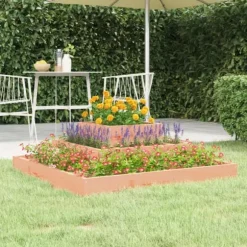 Odlingslåda i massiv douglas med 3 nivåer för växter | Storlek: 80x80x27 cm