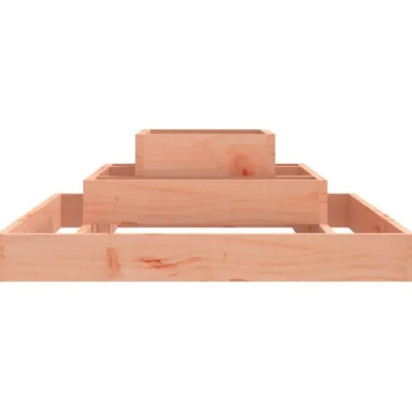 Odlingslåda i massiv douglas med 3 nivåer för växter | Storlek: 80x80x27 cm