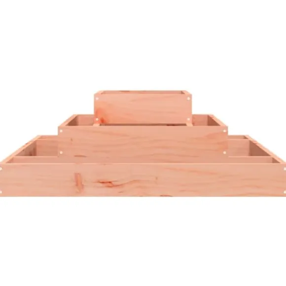 Odlingslåda i massiv douglas med 3 nivåer för växter | Storlek: 80x80x27 cm