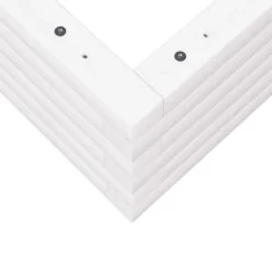 Odlingslåda i massiv furu 80x80x23 cm - Perfekt för blommor och växter | Färg: Vit | Storlek: 80x80x23 cm