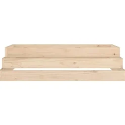 Odlingslåda i massiv furu - Planteringslåda med 3 djup | Storlek: 110x110x27 cm