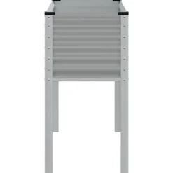 Odlingslåda i stål - Väderbeständig planteringslåda | Färg: Grå | Storlek: 100x41x90 cm