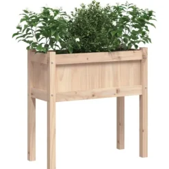 Odlingslåda med ben 70x31x70 cm massiv furu