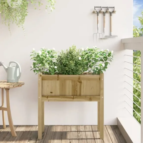 Odlingslåda med ben 70x31x70 cm impregnerat furu