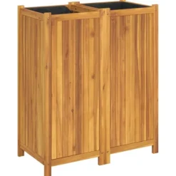 Odlingslåda med foder 84x42x100 cm massivt akaciaträ