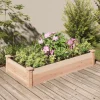Odlingslåda med foder 120x60x25 cm massivt granträ