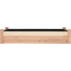 Odlingslåda med foder 120x60x25 cm massivt granträ