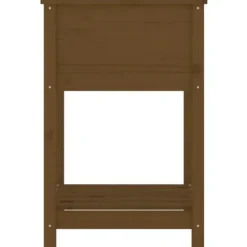 Odlingslåda med hylla i massiv furu - Elegant design | Färg: Honungsbrun | Storlek: 54x54x81 cm