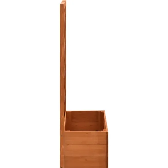 Odlingslåda med spaljé orange 50x25x90 cm massivt granträ