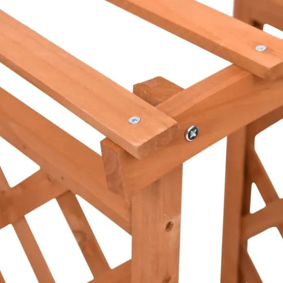 Odlingslåda med spaljébåge 49x39x117 cm granträ