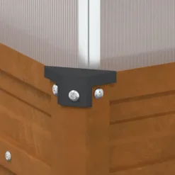 Odlingslåda med växthus av väderbeständigt stål - Planteringslåda | Färg: Stålgrå | Storlek: [ange storlek]