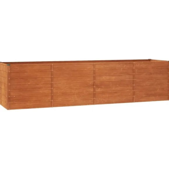 Odlingslåda rostig 320x80x77 cm rosttrögt stål