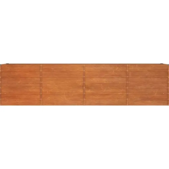 Odlingslåda rostig 320x80x77 cm rosttrögt stål