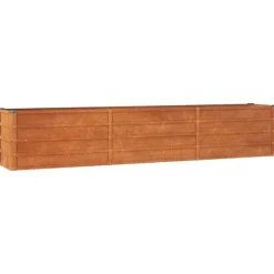 Odlingslåda rostig 240x40x45 cm rosttrögt stål - Odlingslåda Upphöjd - Odlingslådor Upphöjda - Home & Living