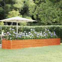 Odlingslåda rostig 400x80x45 cm rosttrögt stål