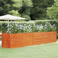 Odlingslåda rostig 400x80x77 cm rosttrögt stål