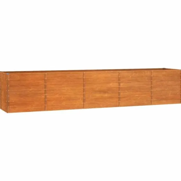Odlingslåda rostig 400x80x77 cm rosttrögt stål