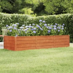 Odlingslåda rostig 240x80x45 cm rosttrögt stål