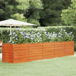 Odlingslåda rostig 400x80x77 cm rosttrögt stål