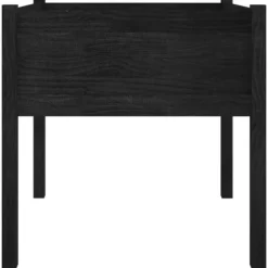 Odlingslåda svart 70x70x70 cm massiv furu