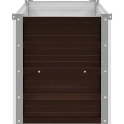 Odlingslåda upphöjd brun 100x40x45 cm galvaniserat stål