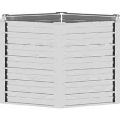 Odlingslåda upphöjd galvaniserat stål 129x77 cm silver