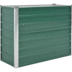 Odlingslåda upphöjd galvaniserat stål 100x40x77 cm grön