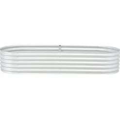 Odlingslåda upphöjd galvaniserat stål 240x80x44 cm silver