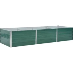 Odlingslåda upphöjd galvaniserat stål 240x80x45 cm grön