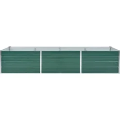 Odlingslåda upphöjd galvaniserat stål 240x80x45 cm grön