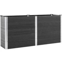 Odlingslåda upphöjd grå 200x50x91 cm WPC