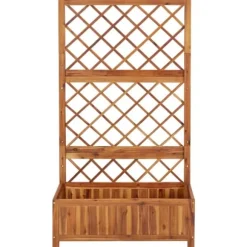 Odlingslåda upphöjd med spaljé 85x38x150 cm massivt akaciaträ - Upphöjd Odlingslåda - Upphöjda Odlingslådor - Home & Living