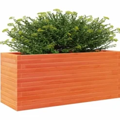 Odlingslåda vaxbrun 110x40x46 cm massiv furu