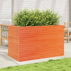 Odlingslåda vaxbrun 110x60x68,5 cm massiv furu