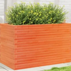 Odlingslåda vaxbrun 110x60x68,5 cm massiv furu
