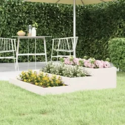 Odlingslåda vit 110x110x27 cm massiv furu