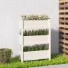 Odlingslåda vit 77x25x104,5 cm massiv furu
