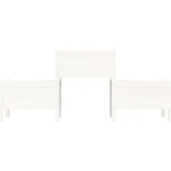 Odlingslåda Vit 178,5x44x75 cm massiv furu