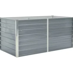 Odlingslåda 160x80x77 cm galvaniserad stål grå